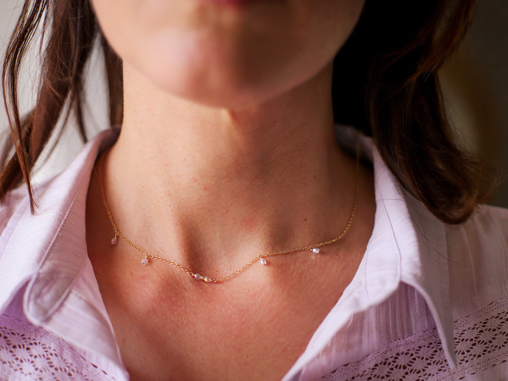Collier Cristal ras-de-cou chaîne