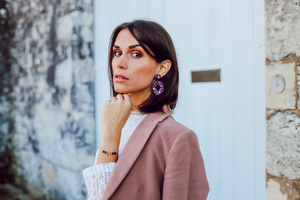 Boucles d'oreilles Violette