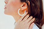 Boucles d'oreilles Iroquoise crème