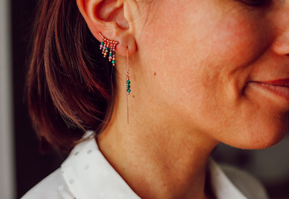 Boucles d'oreilles Les Délicates Malachite